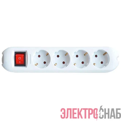 Колодка удлинителя 4GS-SMART 4-м с выкл. 5440 16А с заземл. IN HOME 4690612010496
