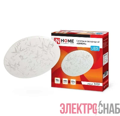 Светильник светодиодный DECO 18Вт 230В 4000К 1620лм 260х55мм БАМБУК IN HOME 4690612021898