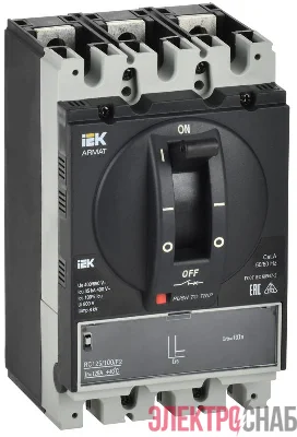 Выключатель автоматический в литом корпусе 3п A 35кА 100А расцепитель электромагн. регулируемый ARMAT IEK AR-MCCB-3A-035-0100A-MTUC