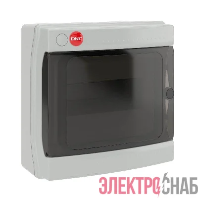 Щиток настенный 8мод. IP65 с дверцей с клеммн. блоком 87508 и замком сер. DKC 85908