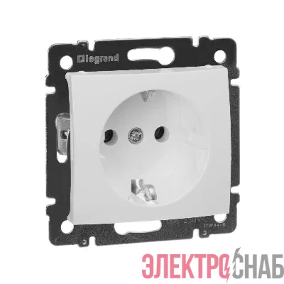 Розетка 1-м СП Valena 16А IP21 с заземл. на винтах механизм бел. IEK 774420