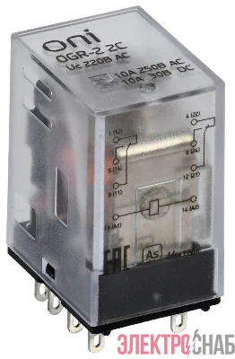Реле общего назначения OGR-2 2C 220В AC ONI OGR-2-2C-AC220V