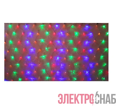 Гирлянда-сетка NTLD144-M-E 1.5х1м 144 светодиода с доп. подключ. до 3 модулей IP20 разноцв. SHLights 4610003328672A
