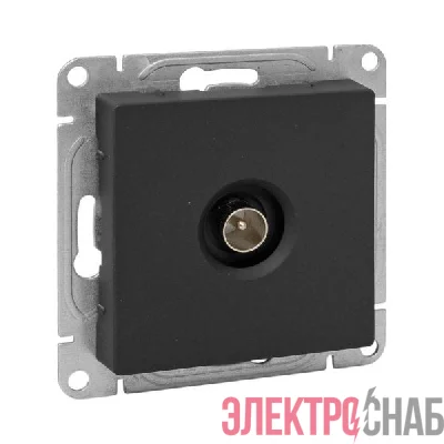 Розетка телевизионная TV 1-м СП Эпика механизм черн. EKF UP1-SOB-TV-1