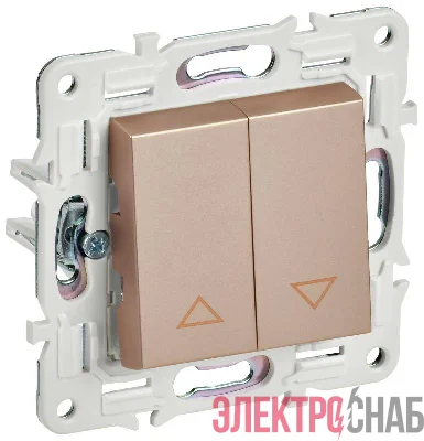 Выключатель жалюзи SKANDY 10А SK-V12Sa песочн. IEK SK-V15-0-10-K98