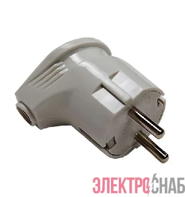 Вилка косая с заземл. 4152 / вилка угловая с заземл. 16А 4110 бел. ASD / IN HOME 4690612000558