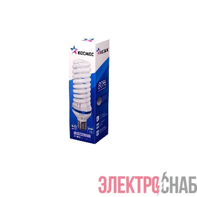 Лампа люминесцентная компакт. SPC 85Вт E40 спиральная 4200К КОСМОС LKsmT5SPC85WE4042_m