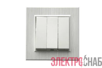 Выключатель 3-клав. 1 вход 3 выхода Karea LINE STAR жемчуж. Makel 86100091