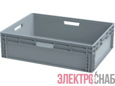 Ящик п/п 800х600х220 сплошной, усиленное дно, цв. серый SPK 8622 SPK 8622