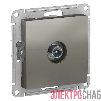 Механизм розетки TV проходной AtlasDesign 4DB сталь SchE ATN000992
