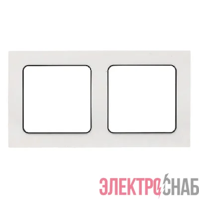 Рамка 2-м Стокгольм бел. с линией цвета черн. PROxima EKF EXM-G-305-10
