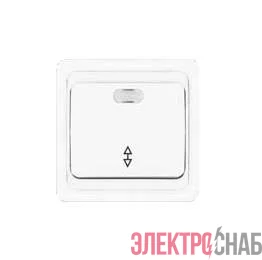 Переключатель проходной 1-кл. СП Валери 10А IP20 с подсветкой бел. UNIVersal В0125