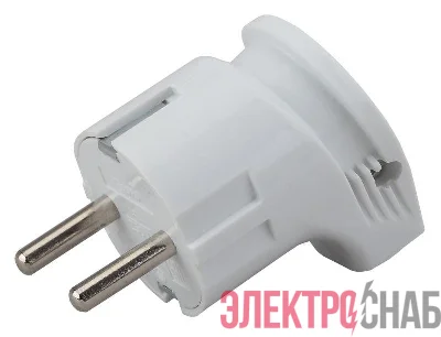 Вилка с заземл. угловая 16А бел. Vx3-W ЭРА Б0039678