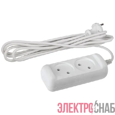 Удлинитель 2х1.5м без заземл. 10А IP20 U-2-1.5m-2х1 ПВС 2х1 Эра Б0028359
