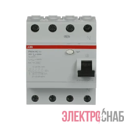 FH204 AC-40/0,03 Выключатель дифференциального тока 4-модульный EU 2CSF204002R1400 (замена для 2CSF204004R1400)