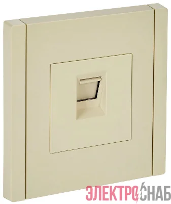 Розетка компьютерная RJ45 кат.6 FORTE&PIANO FP431 ваниль IEK FP-K10-2-K10