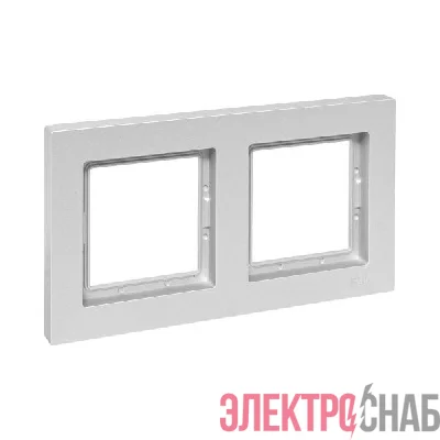 Рамка 2-м Эпика IP44 пластик алюм. EKF UP1-FPA-02-44
