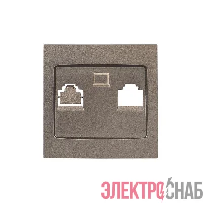 Панель лицевая Валенсия для розетки 1-м RJ-45 графит PROxima EKF ESK01-L-035-60