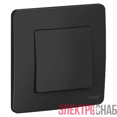 Выключатель 1-кл. СП Blanca 10А IP20 (сх. 1) 250В антрацит SE BLNVS010106