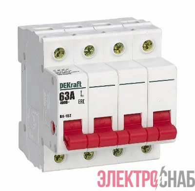 Выключатель-разъединитель 4п 63А ВН-102 DEKraft 17015DEK