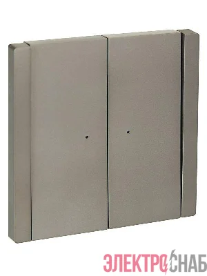 Выключатель проходной 2-кл. СП FORTE&PIANO 10А FP508 с индикацией сталь IEK FP-V22-1-10-1-K46