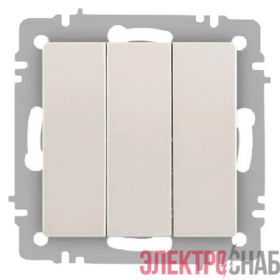 Выключатель 3-кл. СП Accent 6-106-06 10А IP20 250В AL/CU перламутр. Intro Б0063542