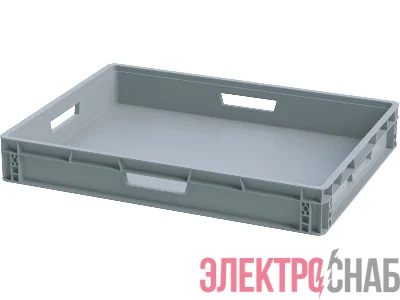 Ящик п/п 800х600х120 сплошной, усиленное дно, цв. серый SPK 8611 SPK 8611