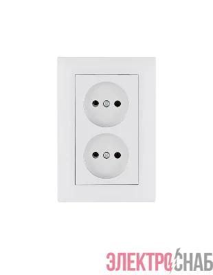 Розетка 2-я Karea RIZZ без заземл. бел. Makel 88001017