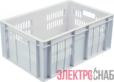 Ящик 600х400х250 мороз. дно сплошное, перфорированный  натуральный 201-1 201-1