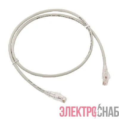Патч-корд кат.6 UTP экранир. LSZH сер. 1.0м TERACOM PRO EKF TRP-6UTP-LSH-1M-GY