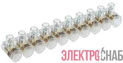 Зажим винтовой концевой изолированный КЗВИ 10 кв.мм (10х1) IEK UZVK-10-10