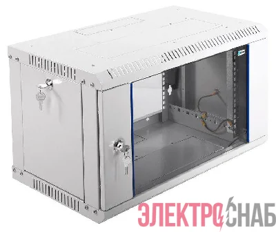 Шкаф коммутационный ШРН-Э-6.350 6U 600х350мм передн. двери стекл несъемн.бок.пан. сер. ЦМО 892814