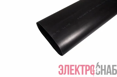 Трубка термоусадочная тонкостен. 180.0/58.0 с клеем (3:1) 1м черн. Rexant 26-0180