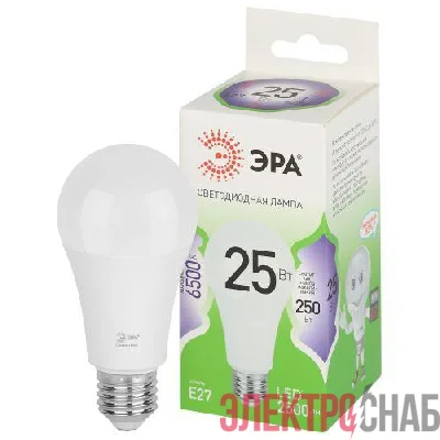 Лампа светодиодная GREEN LINE A60-25W-865-E27 GL 25Вт груша 6500К свет холод. E27 Эра Б0067111