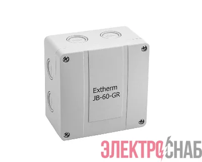 Коробка распределительная 110х110х67мм IP66 в комплекте с клеммным рядом 5х6кв.мм 41А сер. Extherm JB-60-GR