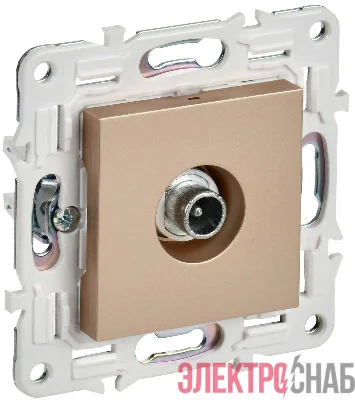 Розетка телевизионная проходная TV SKANDY SK-A17Sa песочн. IEK SK-A10-P-K98