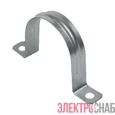 Скоба крепежная двухлапковая d48-50мм метал. (уп.50шт) EKF sm-2-48-50