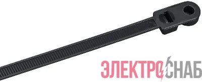 Хомут 7.6х300мм P6.6 с винтовым креплением черн. (уп.100шт) IEK UHH12-D076-300-100-K02