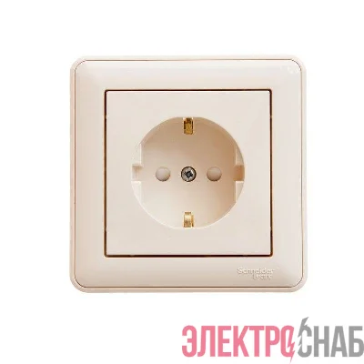 Розетка 1-м СП W59 16А IP20 с заземл. защ. шторки в сборе сл. кость SE RS16-152-28
