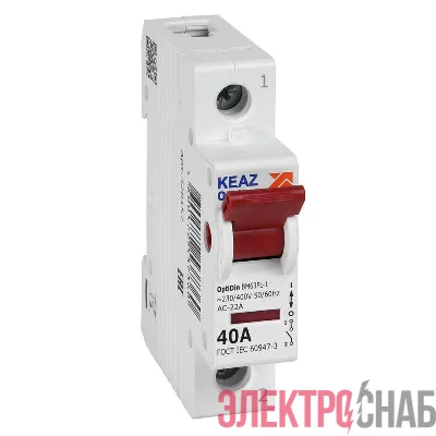 Выключатель нагрузки модульный OptiDin BM63PL-140-УХЛ3 (ВМ63PL) КЭАЗ 328157