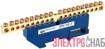 Шина нулевая на DIN-рейку ШНИ-6х9-20-Д-С IEK YNN10-69-20D-K07