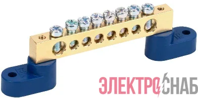 Шина нулевая ШНИ-8х12-8-У2-С на двух угловых изоляторах IEK YNN10-812-8C2-K07
