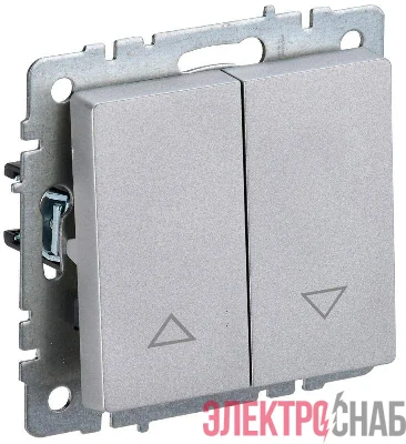 Выключатель жалюзи СП BRITE ВС10-1-5-БрА 10А механизм алюм. IEK BR-V15-0-10-K47