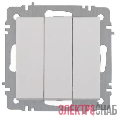 Выключатель 3-кл. СП Accent 6-106-01 10А IP20 250В AL/CU бел. Intro Б0063531