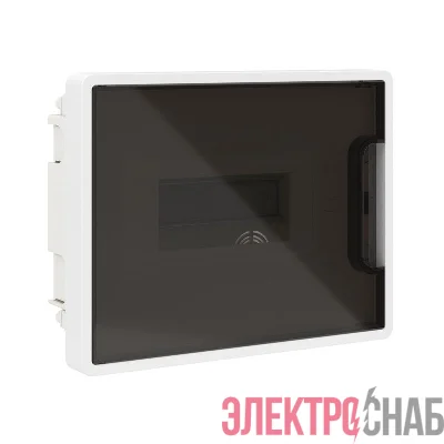 Щиток встраиваемый Фрейм (FRAME) ЩРв-п-8 8мод. IP41 с тонированной дверцей с 2 шинами PEN на 6 и 8 отверст. бел. DKC F08B1WD