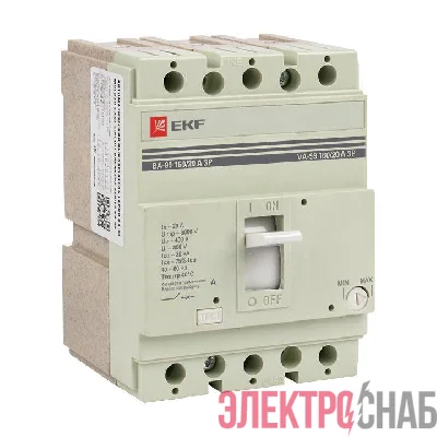 Выключатель автоматический 3п 160/20А 35кА ВА-99 PROxima EKF mccb99-160-20