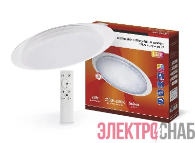 Светильник светодиодный COMFORT GALAXY 75Вт 3000-6500К 6000лм 230В 560х55мм с пультом ДУ IN HOME 4690612034812