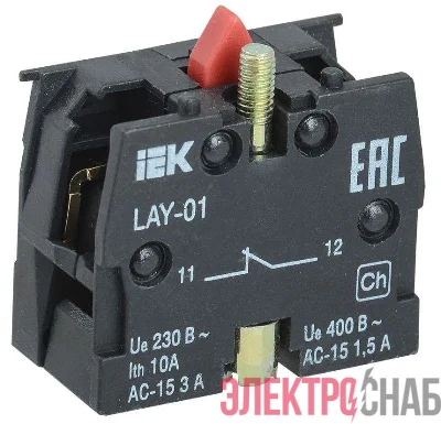 Блок контактный 1р для LAY5 KARAT IEK BDK11