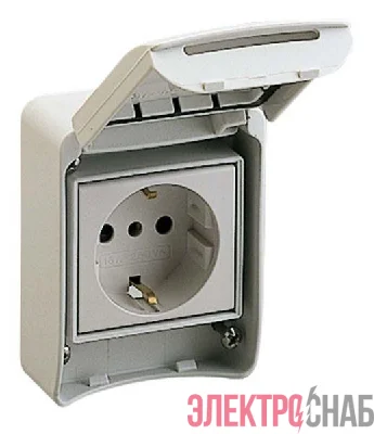 Розетка бытовая 16А 220В 2P+T для Kedra IP65 SchE 81141