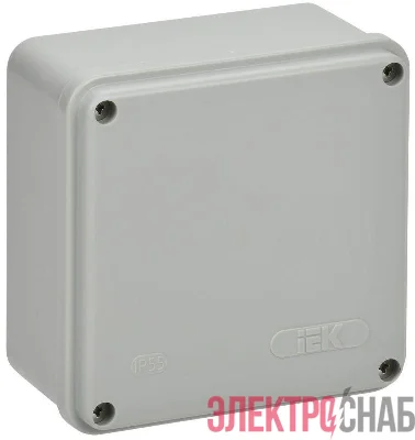 Коробка распаячная ОП 100х100х50 IP55 КМ41260 сер. IEK UKO11-100-110-050-K41-55S
